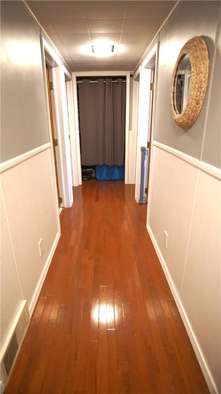 hall featuring wood-type flooring