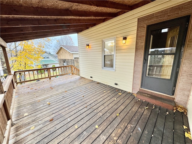 view of wooden deck