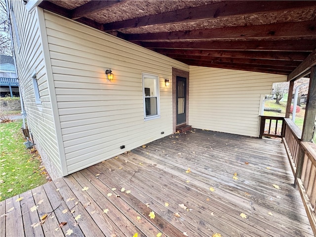 view of wooden terrace