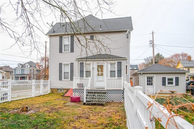 view of rear view of property