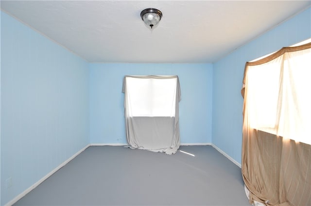 view of spare room