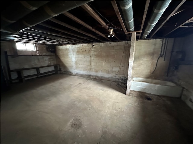 view of basement