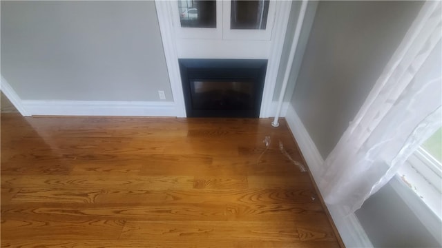 interior space featuring wood-type flooring