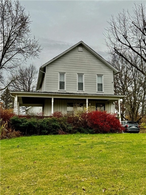 exterior space featuring a yard