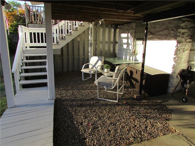 view of wooden terrace