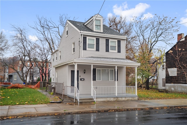 view of front of property with a porch