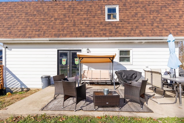 view of patio with an outdoor hangout area