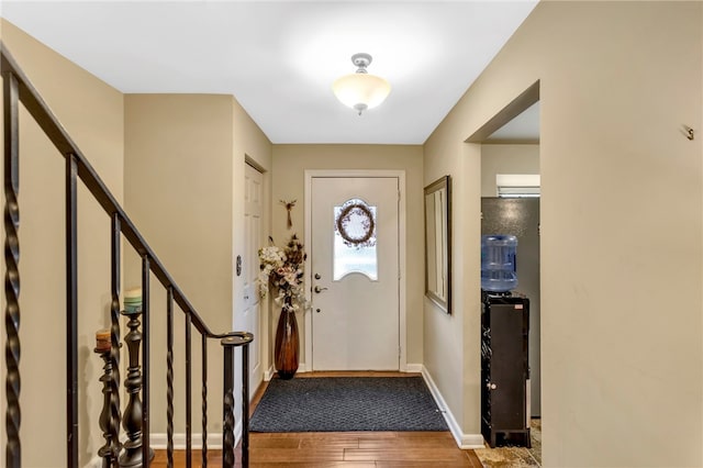 entrance foyer with hardwood / wood-style flooring