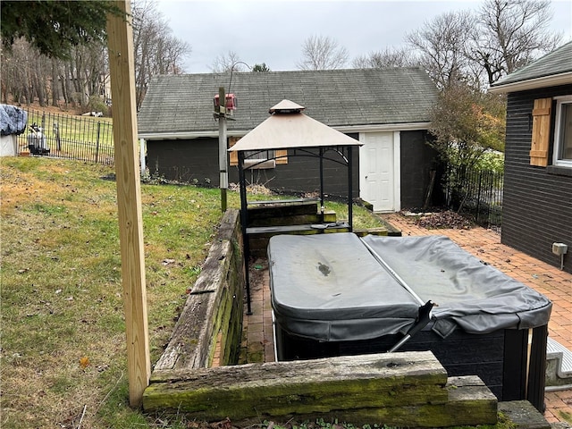 view of yard featuring a gazebo