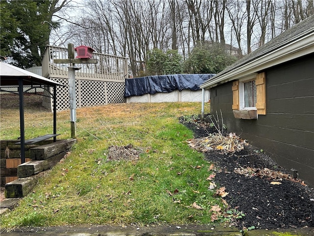 view of yard with a gazebo