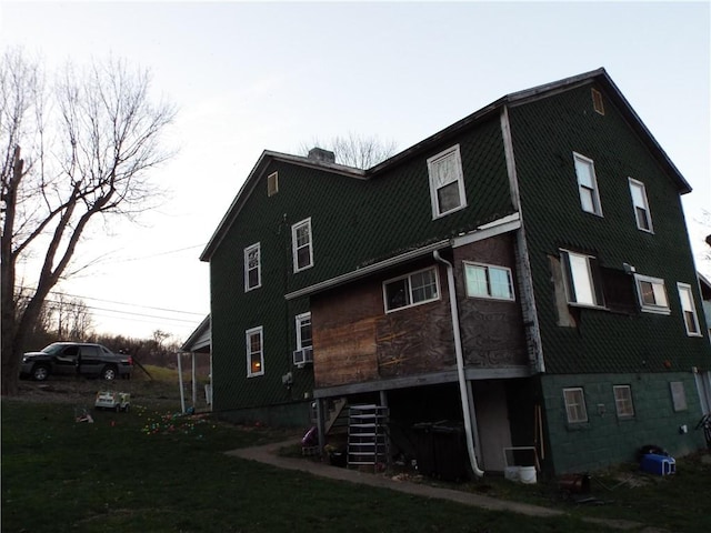 204 Tower Rd, Luzerne Twp, PA 15428 - back of property with a chimney