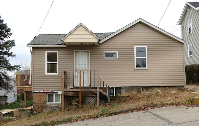 view of rear view of property