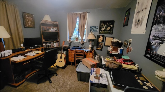 view of carpeted office