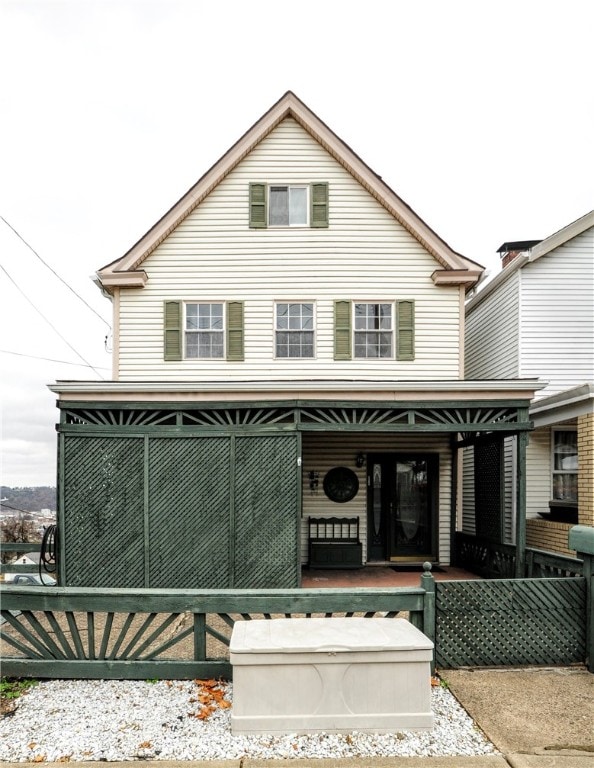 view of front property with a porch