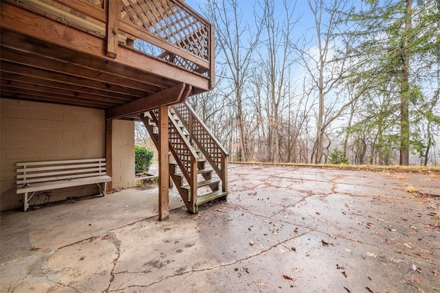 view of patio / terrace with a wooden deck