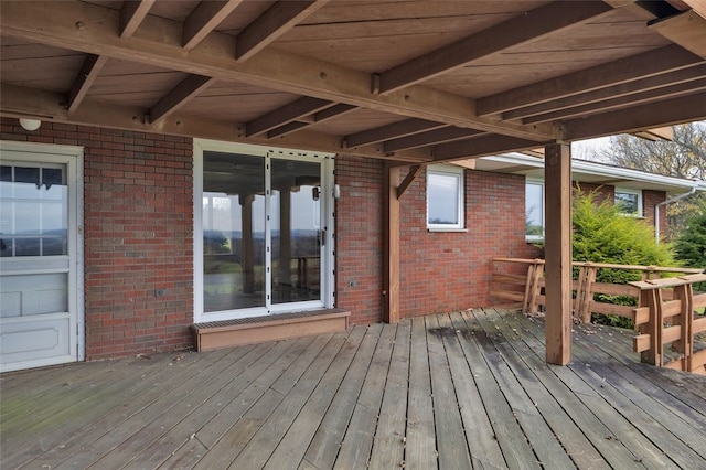 view of wooden terrace