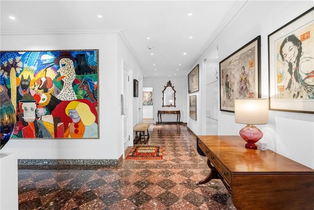 5023 Frew Unit 6Bc, Squirrel Hill, PA 15213 - hall featuring recessed lighting and baseboards