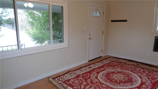 entryway featuring hardwood / wood-style floors