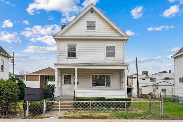 view of front of house featuring covered porch