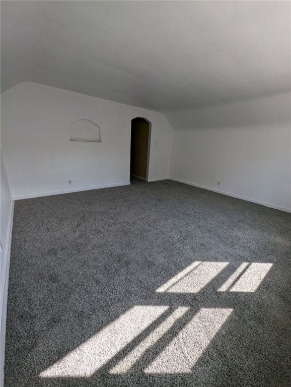 2225 Swallow Hill Rd, Scott Twp Sal, PA 15220 - additional living space featuring lofted ceiling, carpet, arched walkways, and baseboards