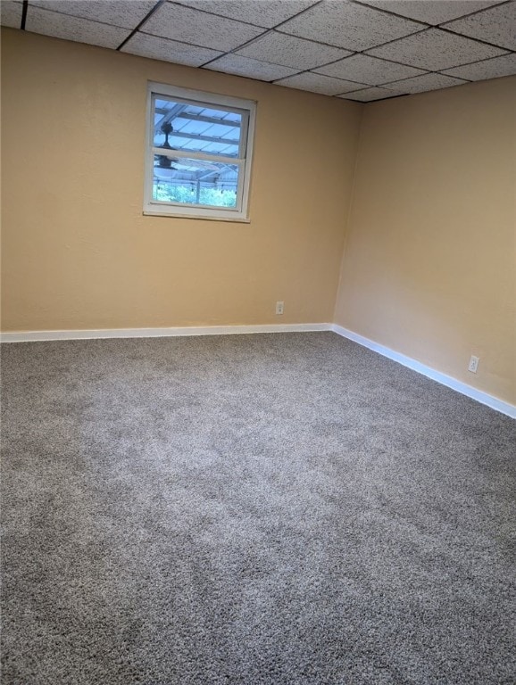 2225 Swallow Hill Rd, Scott Twp Sal, PA 15220 - carpeted empty room with a drop ceiling and baseboards