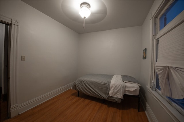 bedroom featuring hardwood / wood-style flooring