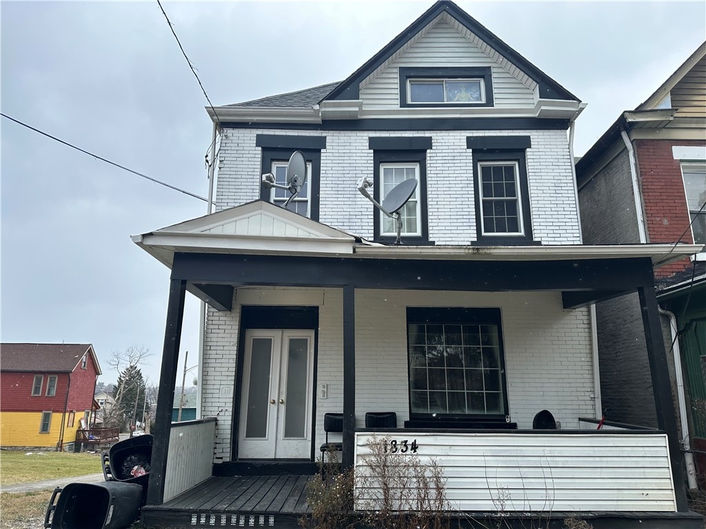 view of front of home with a porch