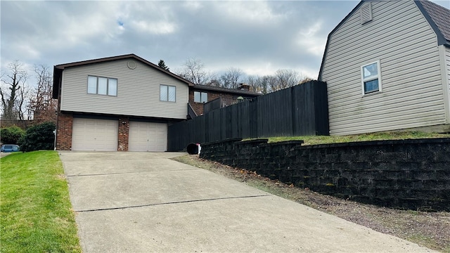 view of home's exterior featuring a garage