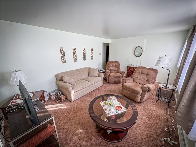 view of carpeted living room