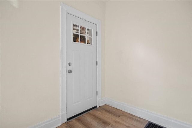 entryway featuring hardwood / wood-style floors