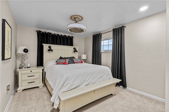 view of carpeted bedroom