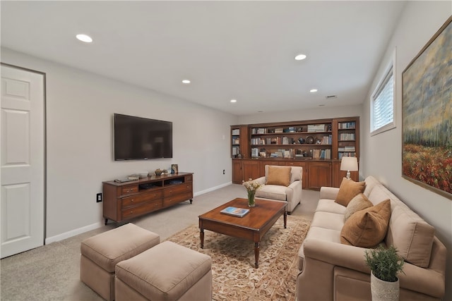 view of carpeted living room