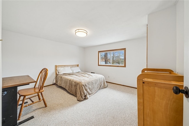 bedroom with carpet