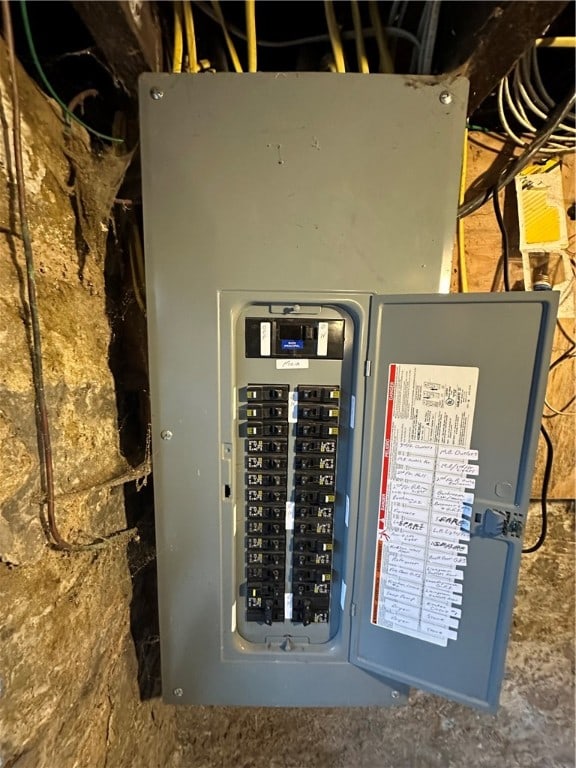 utility room featuring electric panel