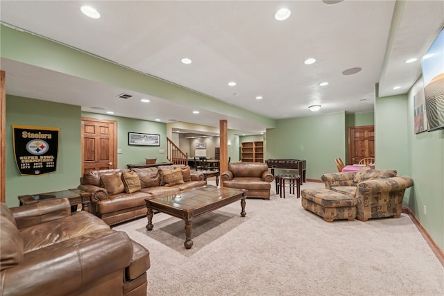 view of carpeted living room