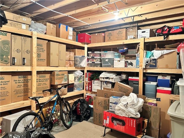 view of storage room