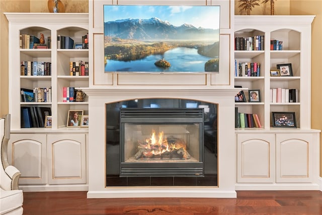 interior details with hardwood / wood-style flooring