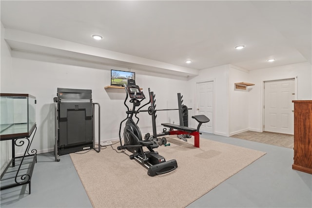 view of workout room