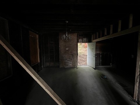 view of basement