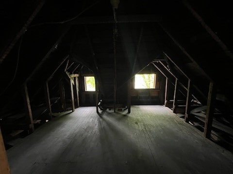 view of attic