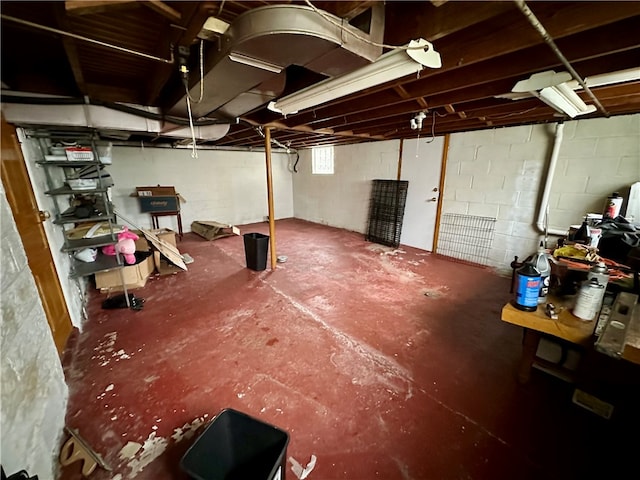 view of basement