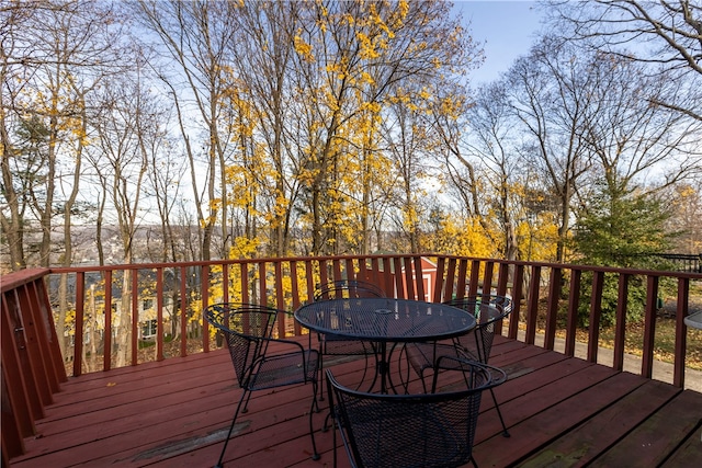 view of wooden terrace