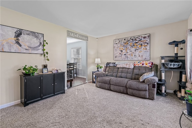 view of carpeted living room