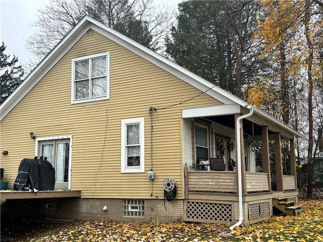 view of rear view of property