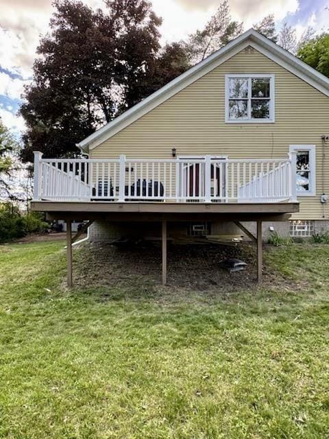 1713 W 8th St, Patterson Twp, PA 15010 - back of property with a wooden deck and a lawn