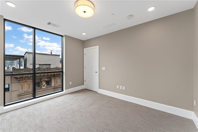 unfurnished room featuring carpet floors