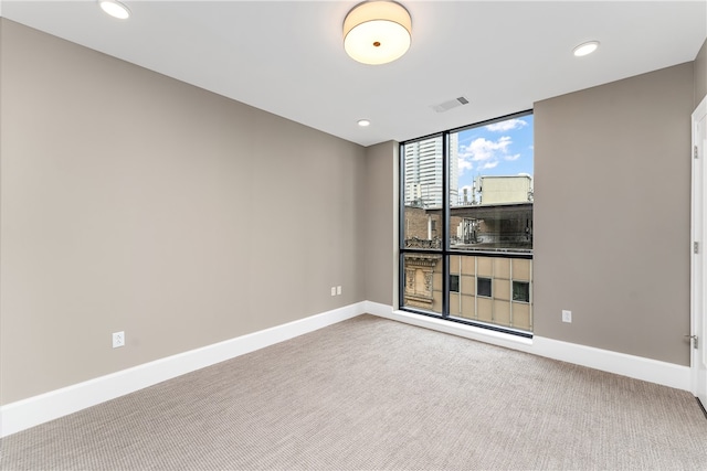 view of carpeted spare room