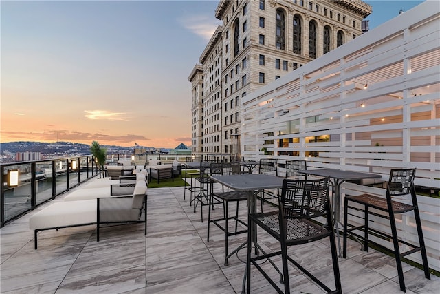 view of deck at dusk