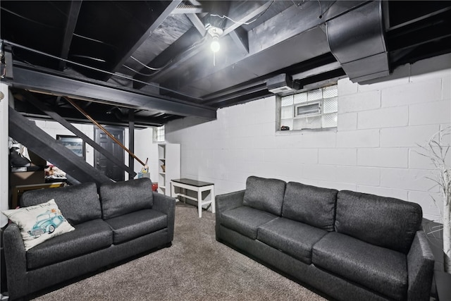 view of carpeted living room