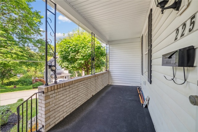 view of patio with covered porch